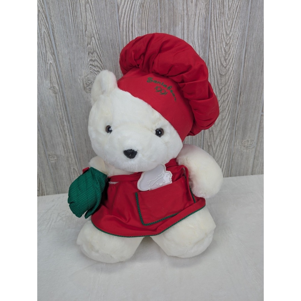 Vintage Santa Bear 1991 Dayton Hudson Baker Cookie Cutter Apron‎ Oven Mitt